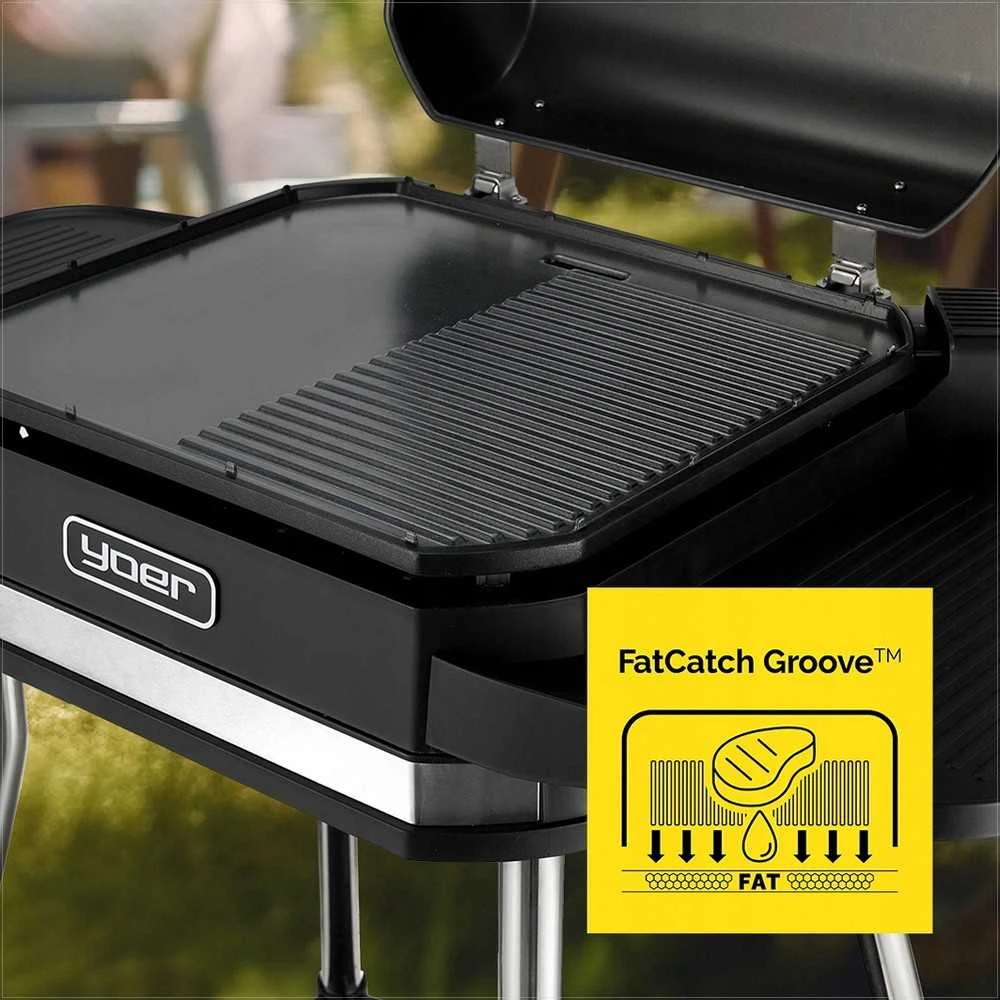 Roast Master Elektrinis sodo grilis 5-in-1 didelis pastatomas, didelė galia 3050W, bedūmis su termometru, vidaus ir lauko elektrinis kepsninė, elektrinis grilis terasai