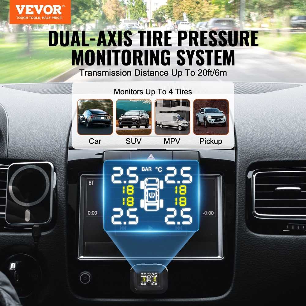 RV Padangų Slėgio Stebėjimo Sistema Priekabai, Realaus Laiko TPMS, 4 Jutikliai, Belaidė Padangų Slėgio Stebėjimo Sistema, Automobilio Padangų Slėgio Monitorius