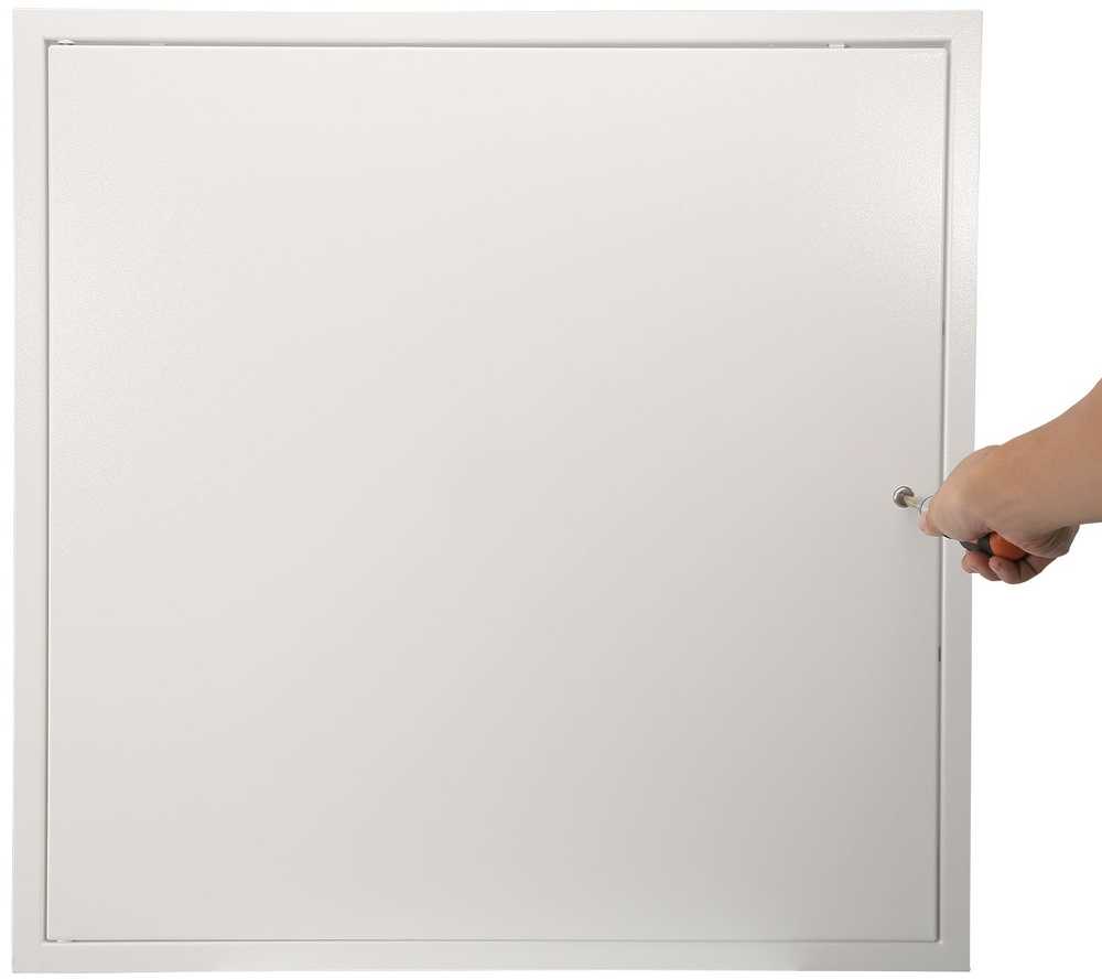 Santechninis dangtelis 60.96x60.96 cm, plieno, atidaromas, sieninis, kabeliams, gipso kartonui, metalinis liukas