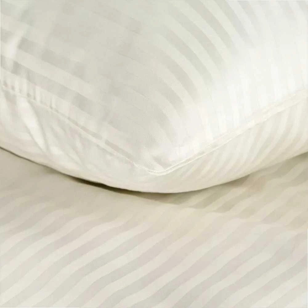 Eurofirany Satininės patalynės komplektas 140x200 cm, kreminės damasko juostelės, minkšta medvilninė patalynė, patogus patalynės komplektas, prabangus patalynės komplektas, medvilninis satinas Patalynė