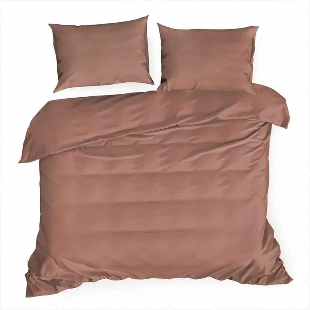 Eurofirany Satininės patalynės komplektas 160x200 cm, dvigulei lovai, bordo spalvos, medvilnės satinas, minkšta patalynė, Nova kolekcija, patalynės užvalkalai Patalynė