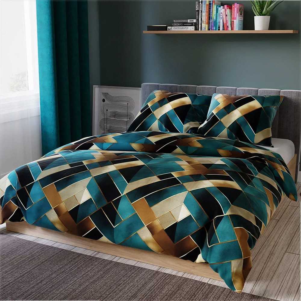 Satininis patalynės komplektas 160x200 cm, medvilninis antklodės užvalkalas, minkšti pagalvės užvalkalai, patogi patalynė, gėlėtas patalynės komplektas, prabangūs satino paklodės