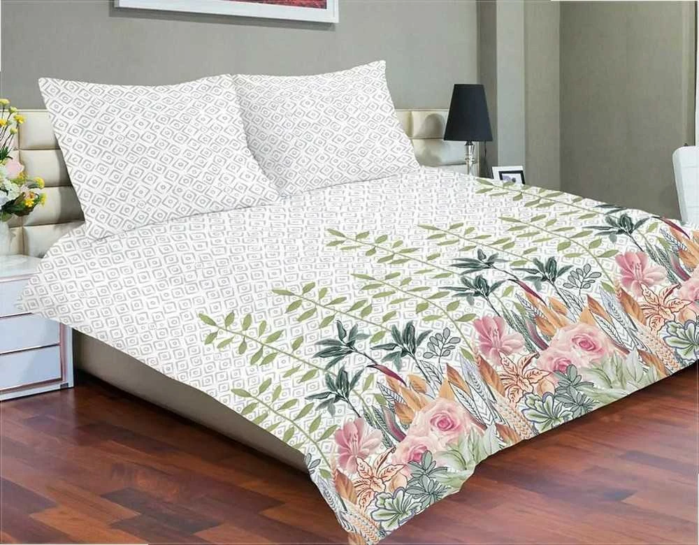 Multitex Satino medvilnės patalynės komplektas 160x200 cm, pilkas gėlių raštas, dvigulis antklodės užvalkalas su pagalvių užvalkalais, OEKO-TEX sertifikatas, miegamojo tekstilė