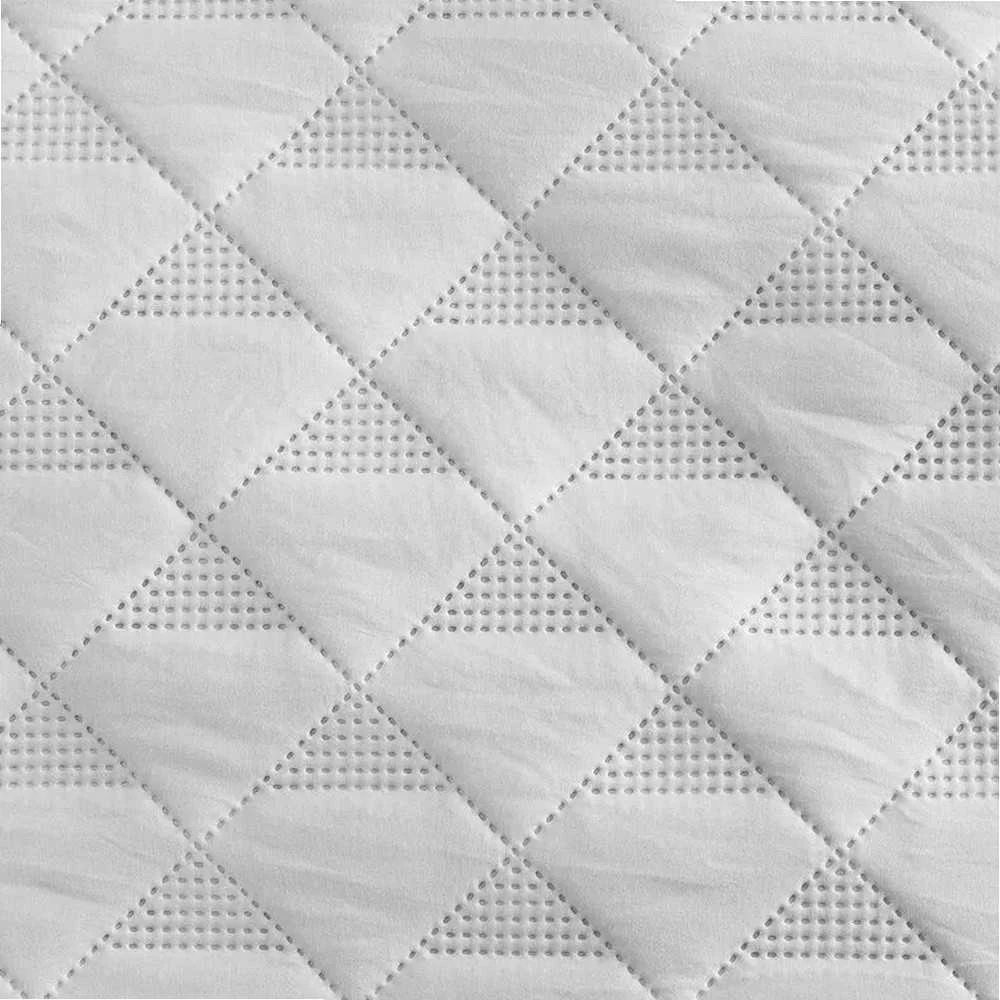 Eurofirany Sidabrinė lovatiesė, 200x220 cm, su klostėmis, vienspalvis lovos užtiesalas, karšto preso technika, poliesterio lovatiesė, miegamojo dekoras Lovatiesė