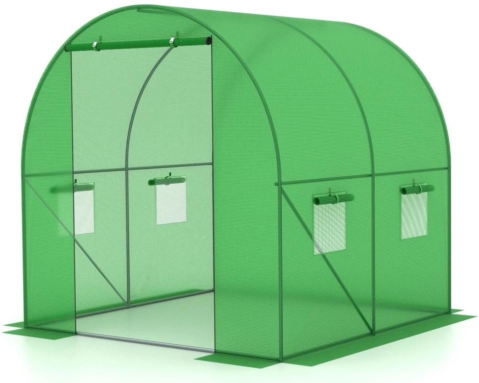 Šiltnamio plėvelė 2x2 m, UV filtru, žalia, 4 m², tunelio danga, sodo plėvelė, pakeičiama danga