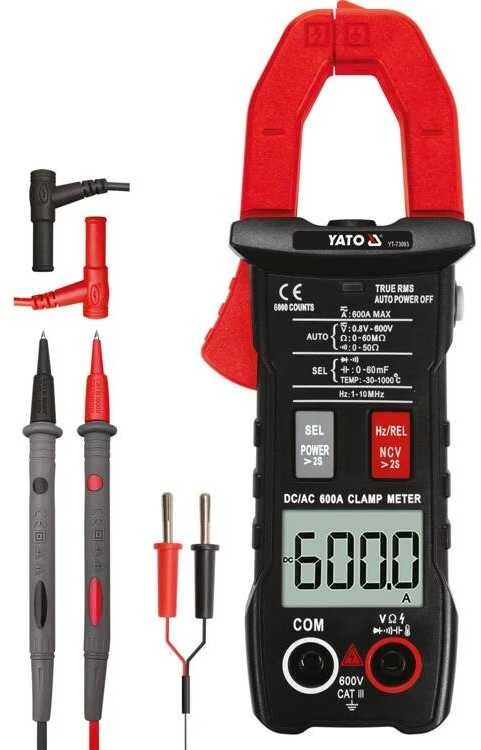 Skaitmeninis gnybtinis multimetras su automatiniu diapazonu, AC/DC 600A, True RMS multimetras, elektrinis testeris