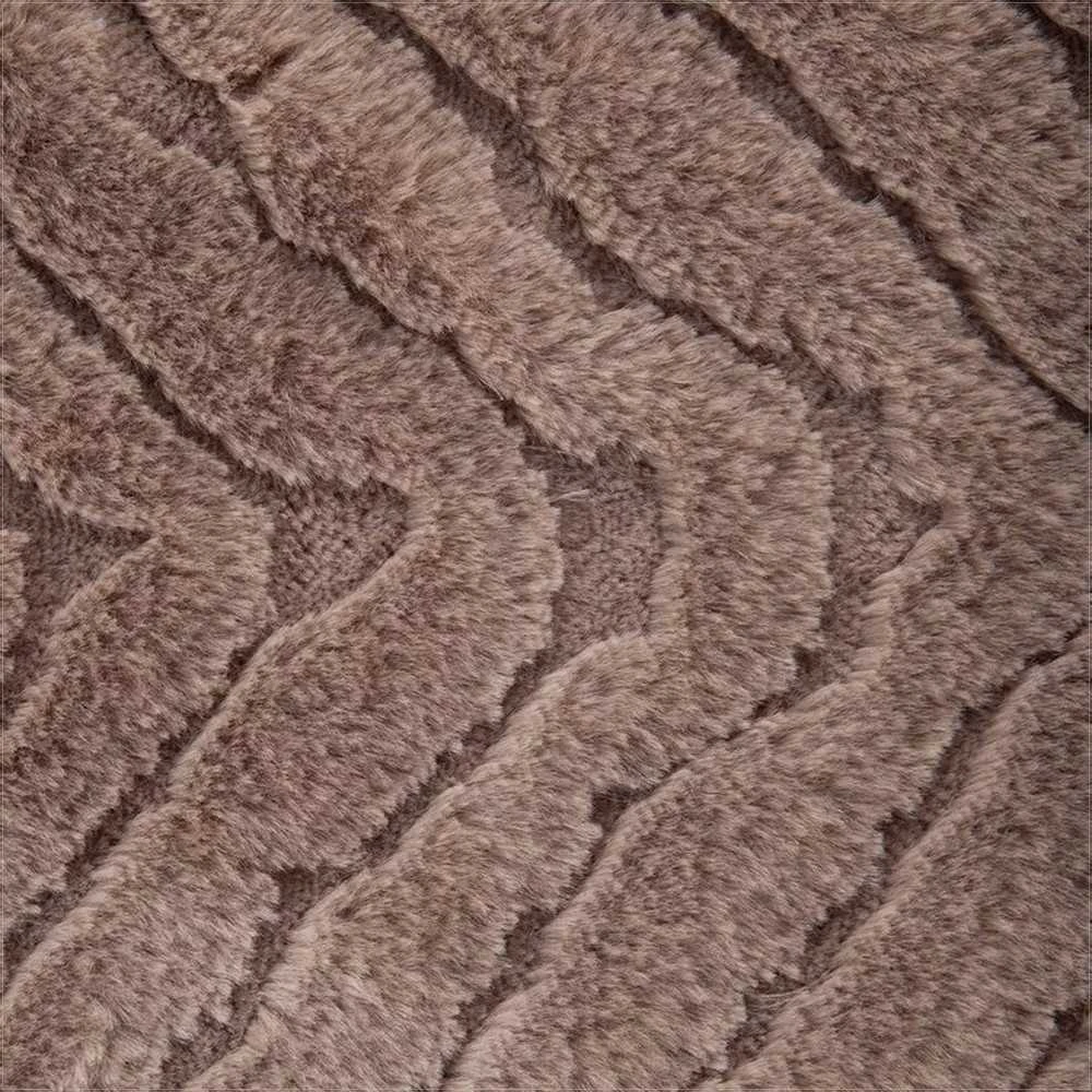 Eurofirany Smėlio spalvos pūkuotas pledas, minkštas 3D efekto pledas, 150x200 cm poliesterio pledas, jaukus lovos užtiesalas, tamsiai smėlio spalvos sofos užtiesalas
