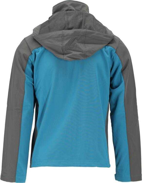 Softshell striukė su gobtuvu, neperšlampama, kvėpuojanti, darbo striukė, Stratus striukė, mėlynai pilka darbo apranga