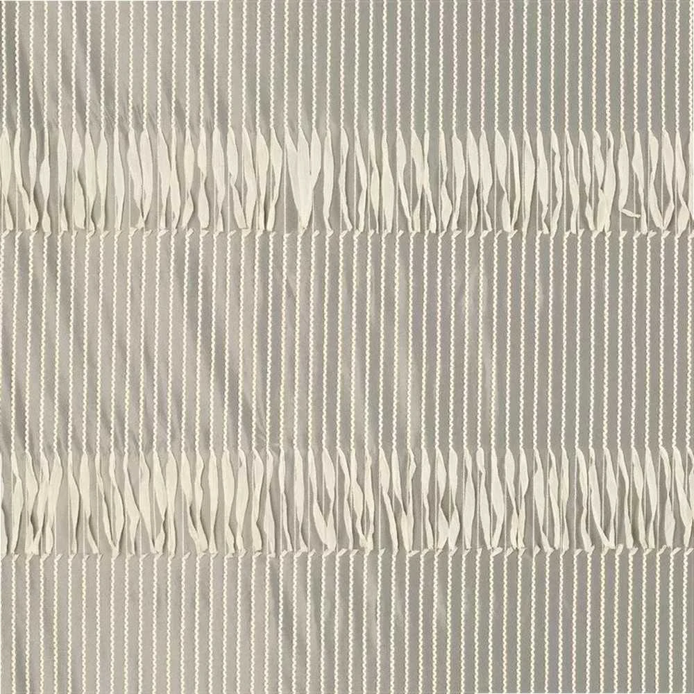 Eurofirany Sotera smėlio spalvos dryžuota užuolaida su kutais, 140x250 cm, kilpinė lango užuolaida svetainės ir miegamojo dekorui, moderni namų tekstilė