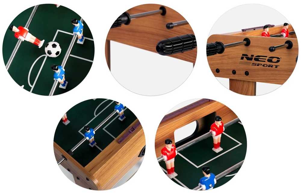 Stalo futbolo žaidimas namams, su 18 žaidėjų, lengvai surenkamas, stalo futbolas, mini futbolo stalas, stalo futbolo žaidimas