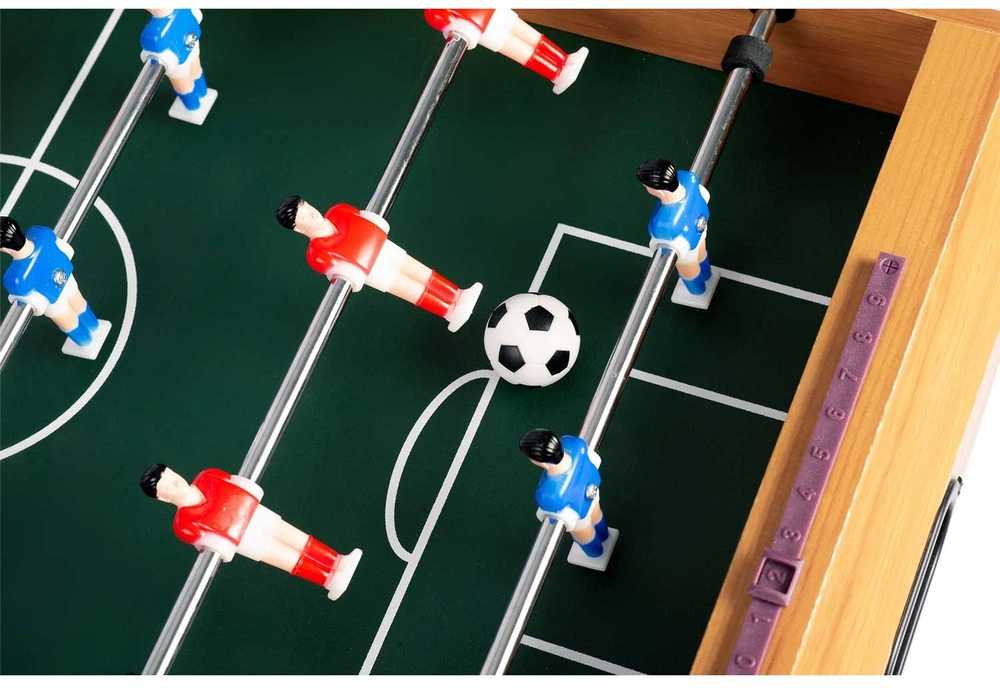 Stalo futbolo žaidimas namams, su 18 žaidėjų, lengvai surenkamas, stalo futbolas, mini futbolo stalas, stalo futbolo žaidimas