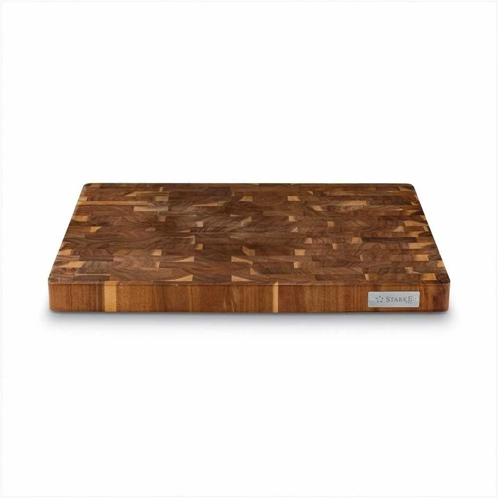 Starke Pro Akacijos pjaustymo ir serviravimo lenta su kojelėmis, didelė kaimiško stiliaus virtuvinė lenta, 47 x 37 cm ruda medinė lenta, akacijos pjaustymo lenta, kaimiška serviravimo lenta, medinis padėklas