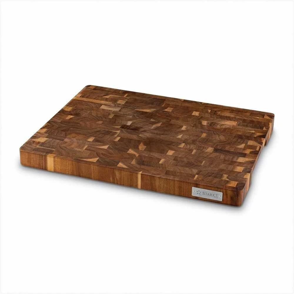 Starke Pro Akacijos pjaustymo ir serviravimo lenta su kojelėmis, didelė kaimiško stiliaus virtuvinė lenta, 47 x 37 cm ruda medinė lenta, akacijos pjaustymo lenta, kaimiška serviravimo lenta, medinis padėklas