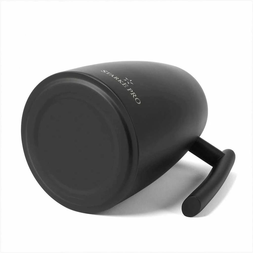 Starke Pro French press kavinukas, 1 litras nerūdijantis plienas, dvigubos sienelės, juodas matinis, 1L prancūziškas kavinukas, plieno kavos presas, arbatinukas su filtru