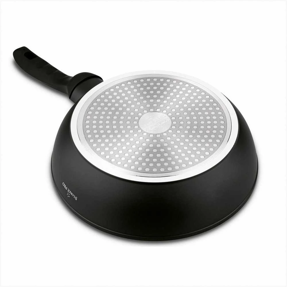 Starke Pro Granitinės nepridegančios keptuvės, rinkinys 20 cm 24 cm 28 cm, tinka indukcijai, minkštos rankenos, granitinių keptuvių rinkinys, nepridegančių keptuvių komplektas, virtuvės indų rinkinys