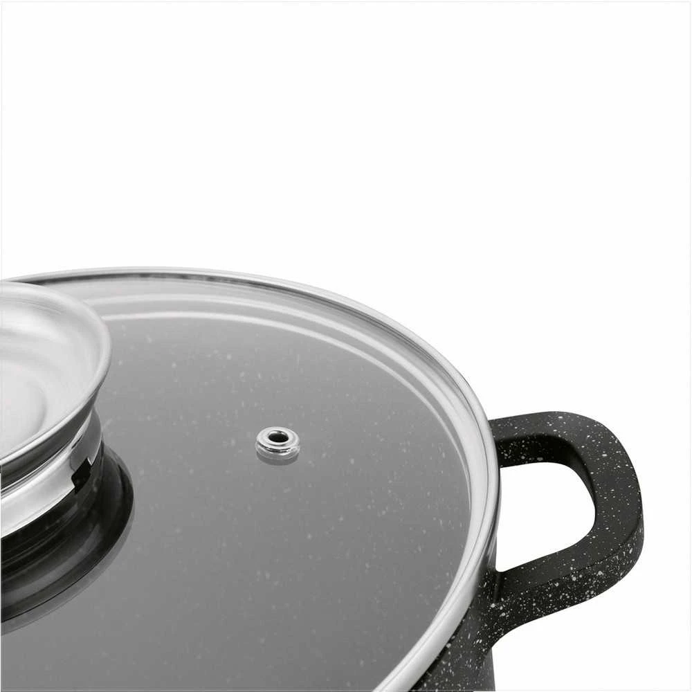 Starke Pro Indukcinis puodas su neprisvylančia danga 6.75 litrų, didelės talpos akmens danga, 6.75 l indukcinis puodas, neprisvylantis akmens masės puodas, didelis troškintuvas