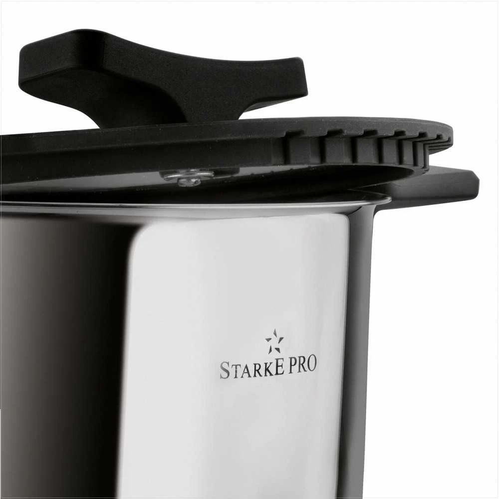 Starke Pro Nerūdijančio plieno puodų rinkinys su dangčiais indukcinėms kaitlentėms, 8 dalių įvairių dydžių indų rinkinys, virtuvės puodų komplektas, indaplovėje plaunami puodai