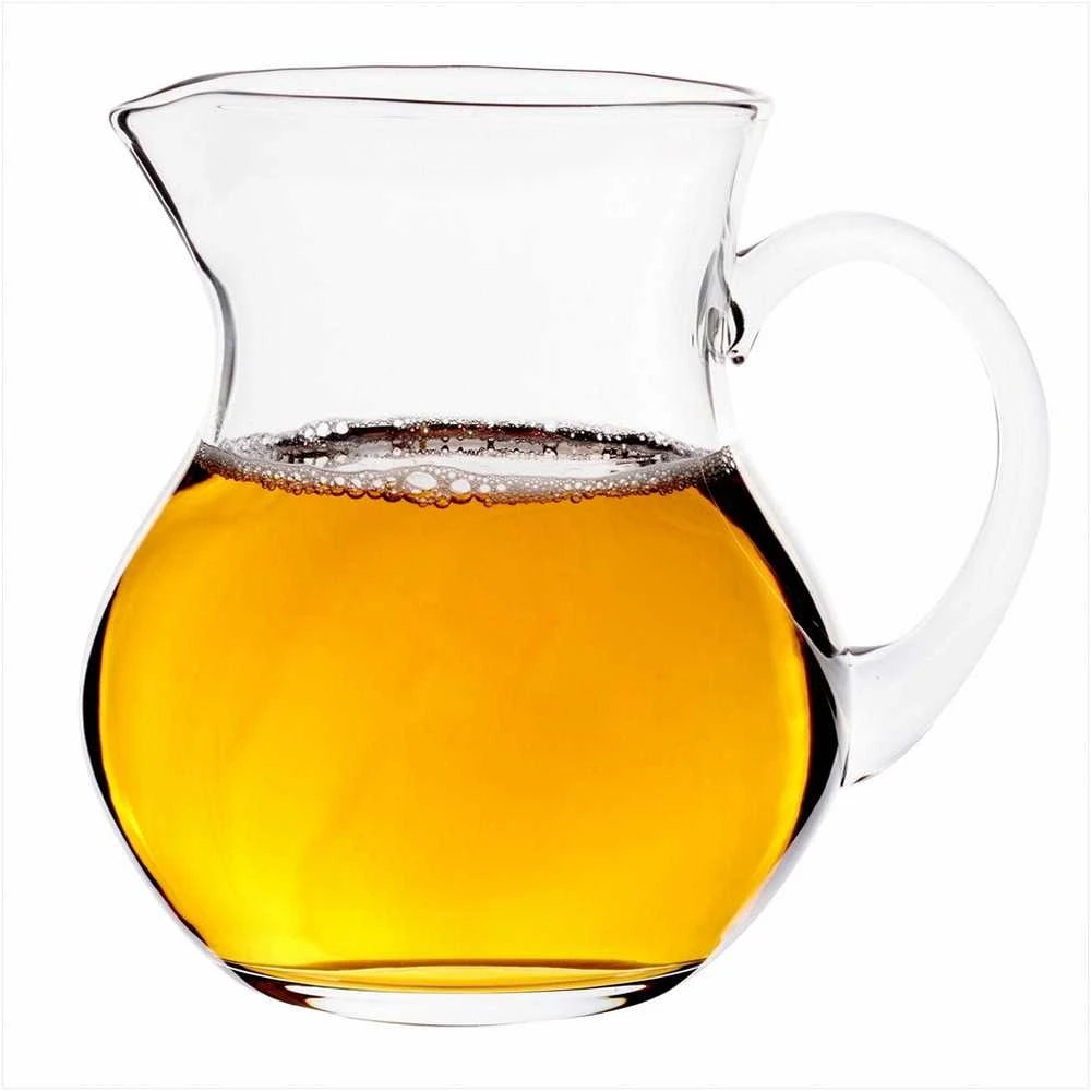 Lumarko Stiklinis gėrimų ąsotis 1.5 litro, ergonomiška rankena ir tikslus snapelis, skaidraus stiklo ąsotis šaltiems gėrimams, 1.5L stiklinis indas vandeniui, stilingas stalo serviravimo indas