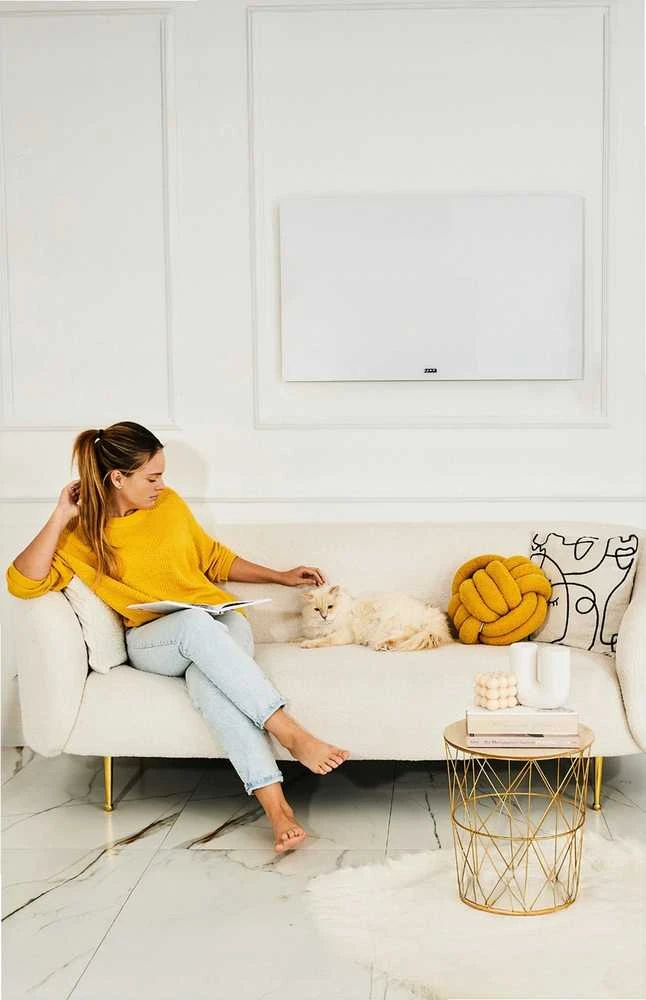 Stiklinis infraraudonųjų spindulių šildytuvas su Wi-Fi vidaus patalpoms, energiją taupantis 600 W sieninis arba pastatomas šildytuvas, stiklo infraraudonųjų spindulių radiatorius, IR šildymo skydas, elektrinis konvektorius