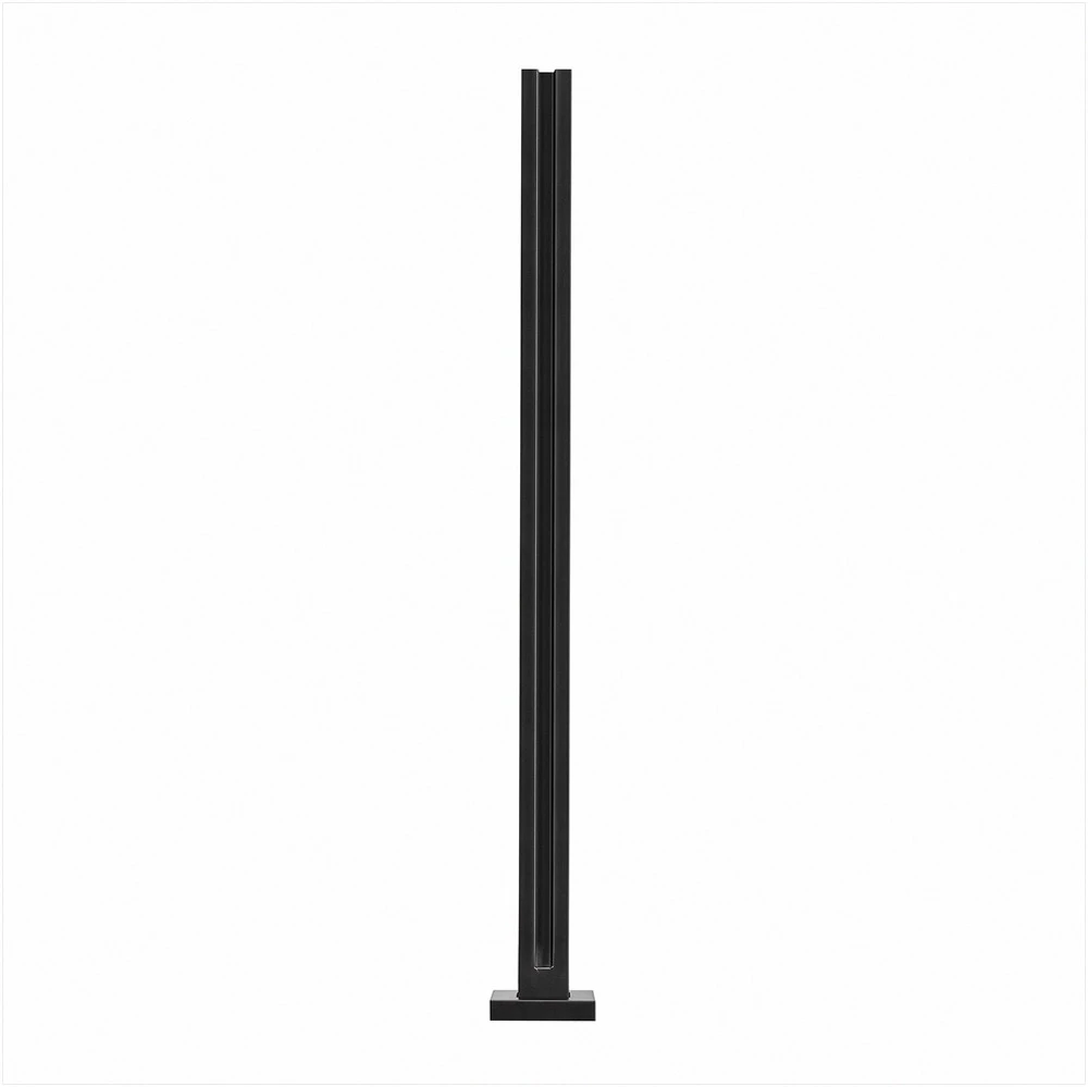 Stiklo turėklų gnybtas 950 mm balkonui terasai laiptams, juodas nerūdijantis plienas SUS304, stiklo montavimo laikiklis, tvirtinimo elementas 10-12 mm stiklui