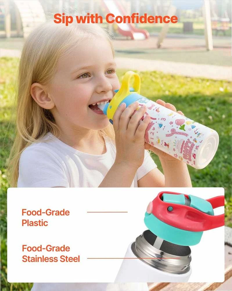 Sublimacinis puodelis 355 ml vaikiška gertuvė, dvigubų sienelių izoliuotas nerūdijantysis plienas, „pasidaryk pats“ personalizavimo rinkinys, 12 dalių vaikams pritaikytų puodelių komplektas