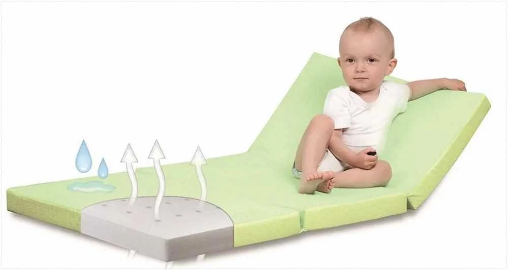Matex Sulankstomas kelioninis čiužinys, atsparus vandeniui ir kvėpuojantis, 120x60x6 cm, stovyklavimui ir lauko naudojimui, vaikiškas miegojimo kilimėlis, iškylų čiužinys