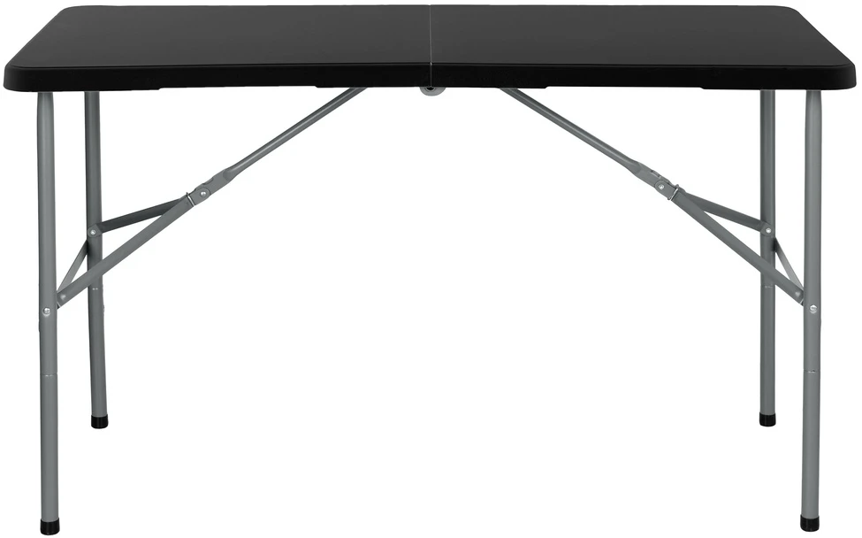 Sulankstomas stalas-lagaminas, 122 cm, juodas, neperšlampamas, renginiams, nešiojamas, piknikui, iškylai, lauko prekybai