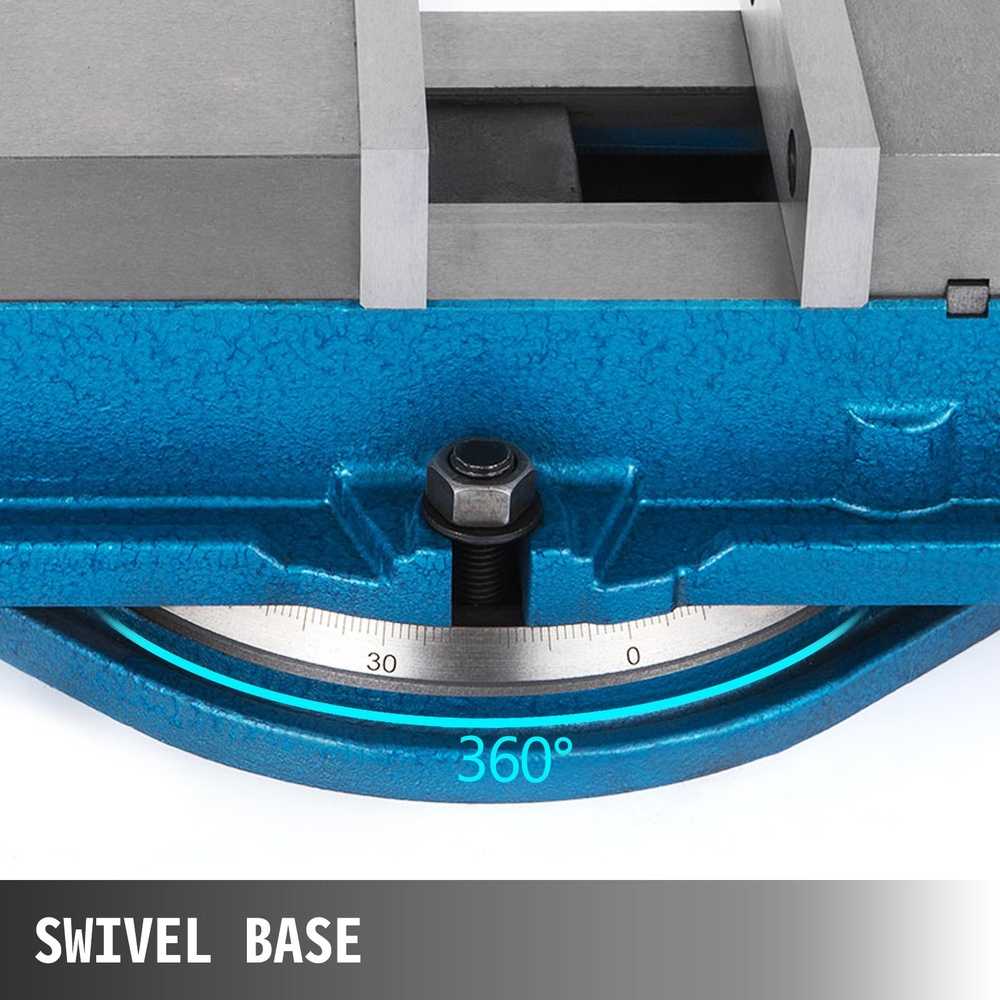VEVOR Sunkių apkrovų frezavimo spaustuvas 80mm su 360° pasukamu pagrindu, tikslus CNC spaustuvas, staliaus spaustuvas