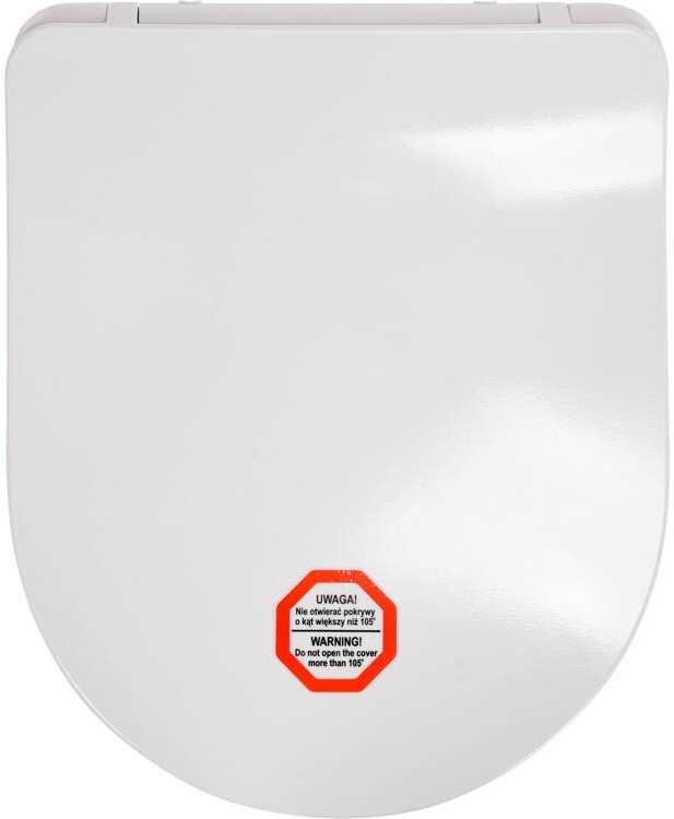 Super plonas WC dangtis Duroplast, lėtai nusileidžiantis, antibakterinis, lengvai valomas
