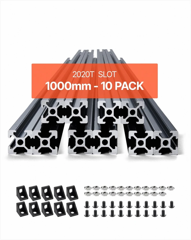 VEVOR 10 vnt. 1000 mm T formos aliuminio bėgelis