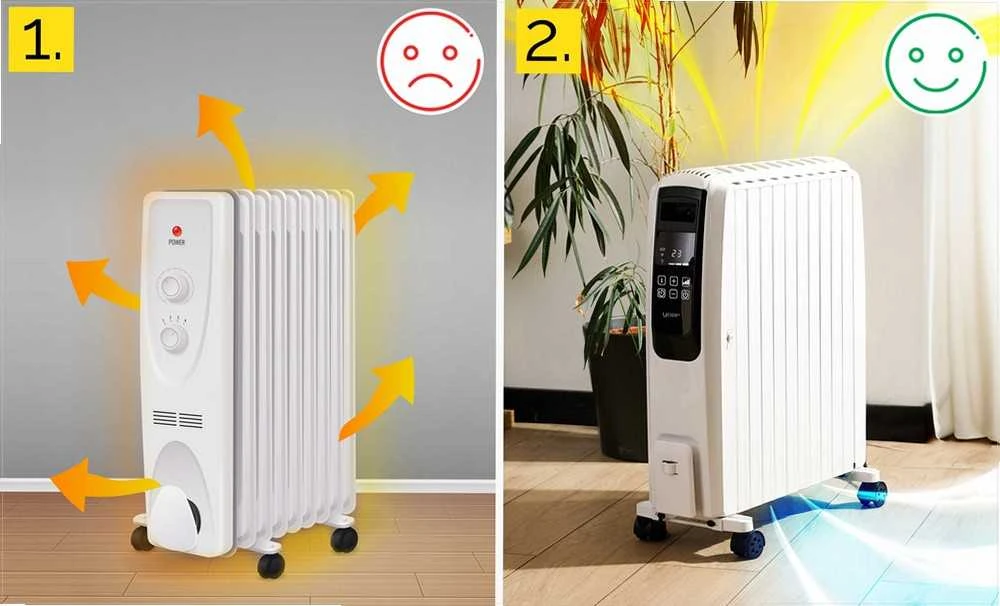 Tepalinis radiatorius 2500W su Wi-Fi ir laikmačiu, 10 sekcijų, taupantis energiją, tylus veikimas, tepalinis šildytuvas 2500W, Wi-Fi radiatorius, ekonomiškas šildymas