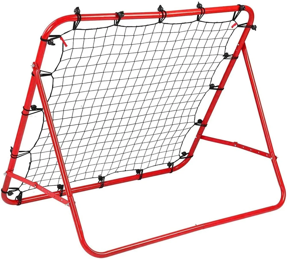 Treniruočių vartų atšokėjas, judesių koordinacijai gerinti, raudonas, 100 cm, futbolo treniruoklis, reakcijos lavinimui