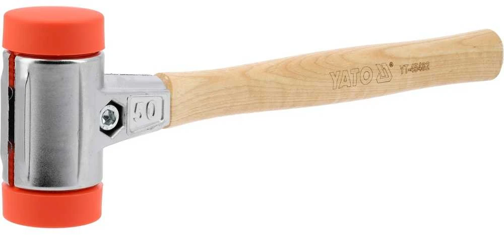 Trinkelių klojimo plaktukas su 50 mm galvute, hickory rankena, patvari konstrukcija, 830 g trinkelių klojimo plaktukas