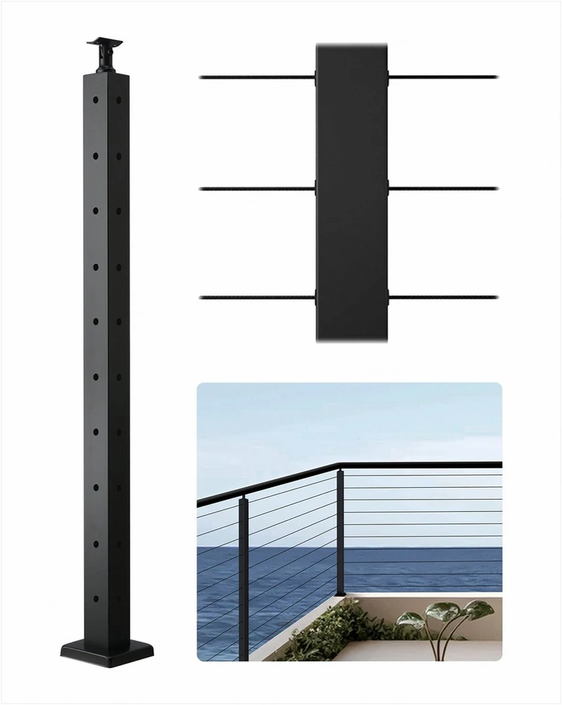 VEVOR Vevro kabelinė turėklo kolona 91x5x5 cm su L formos angomis