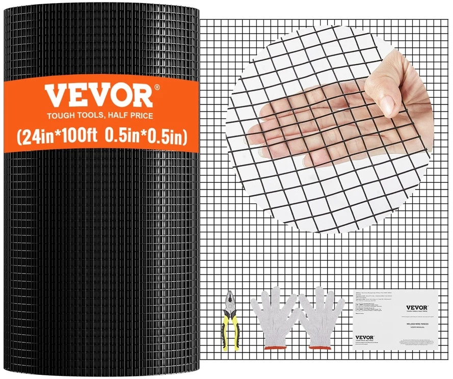 VEVOR Tinklinė tvora voljerams, 24x100 pėdų