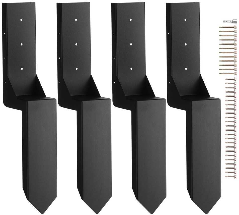 Tvirtas atraminis įžeminimo smaigas 8.9cm mediniams tvoros stulpams, tvoros stulpo atrama, tvirtinimo komplektas
