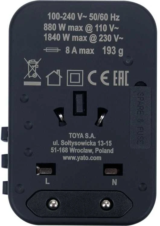 Universalus kelioninis adapteris su USB-C PD 65W, greitas įkroviklis, adapteris kelionėms