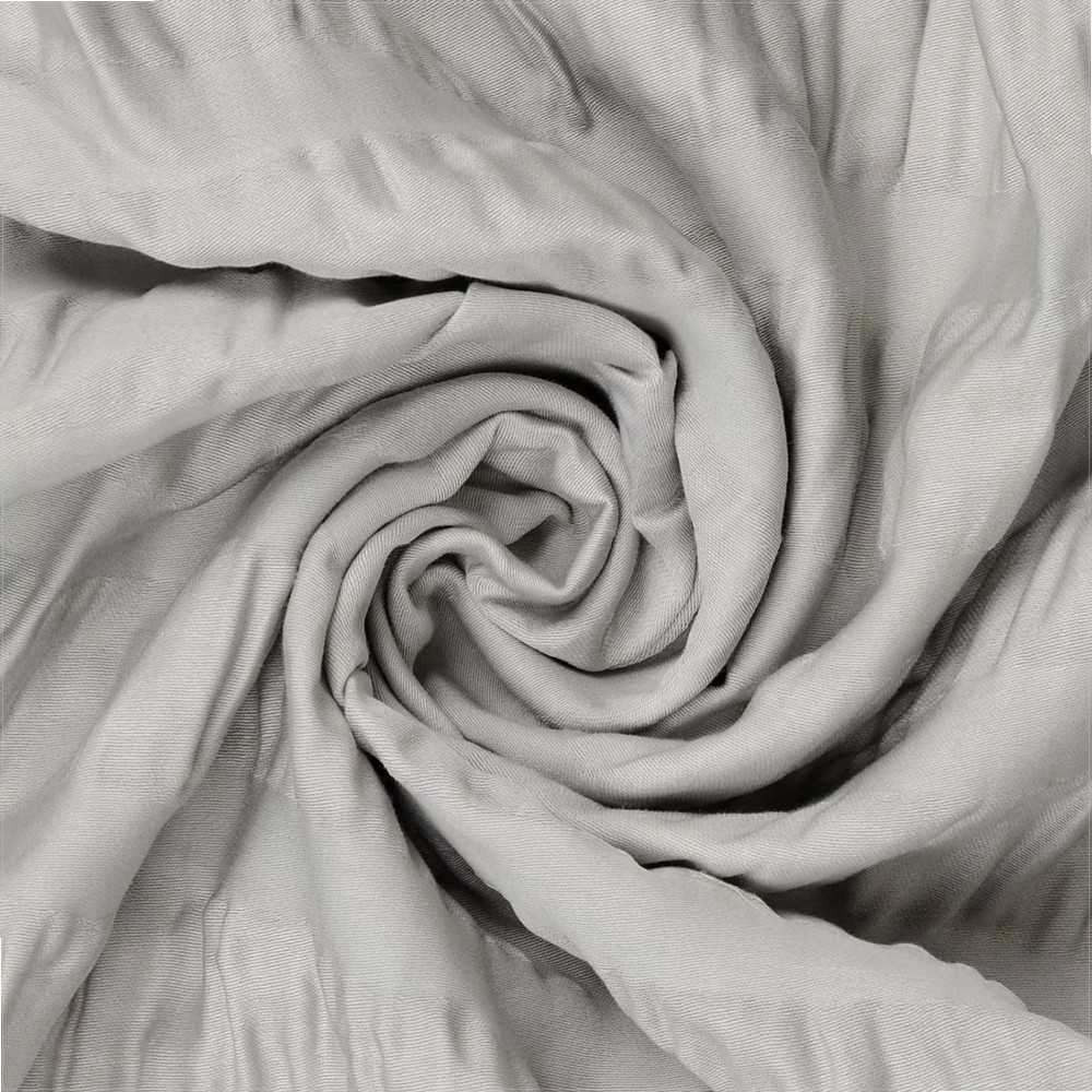 Multitex Vaflių rašto satino medvilnės patalynės komplektas, 160x200 cm antklodės užvalkalas su dviem pagalvių užvalkalais, nereikia lyginti, OEKO-TEX sertifikatas, pilka glamžyta tekstūra, minkšta patalynė