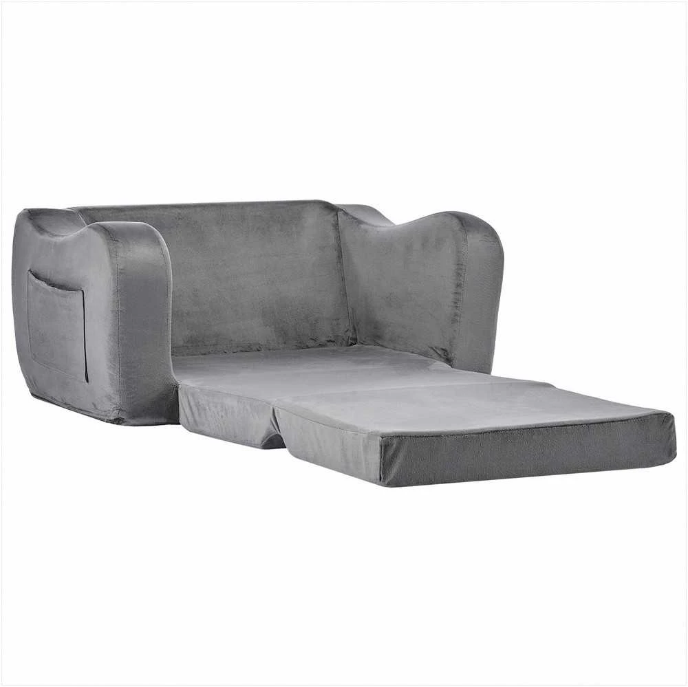 Vaikiška sulankstoma sofa žaidimams ir poilsiui, ypač plati sėdynė, minkšti porankiai, transformuojama sofa mažiems vaikams, vaikiškas poilsio krėslas