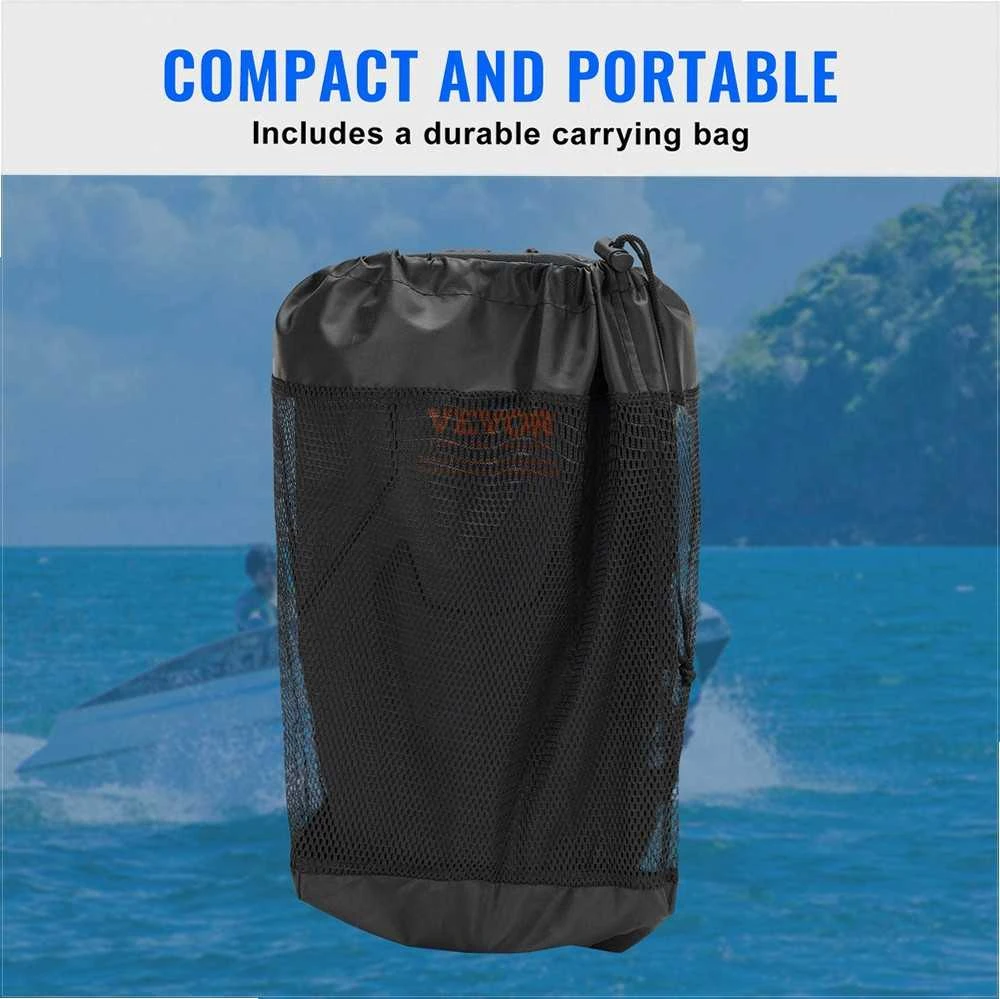 Valčių sparnai švartavimuisi, didelio stiprumo EVA, 21.84 × 40.64 cm juodi, apsauginis prieplaukos buferis mažiems ir vidutiniams laivams