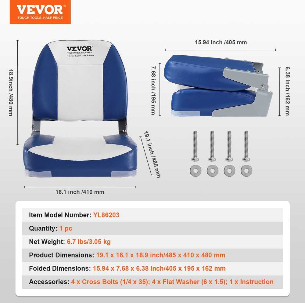 Valties Sėdynė 48cm, Sulankstoma Žvejybinė Kėdė, Kapitono Sėdynė, Pontoninės Valtys, Bazinės Valtys, Valtys Sėdynės