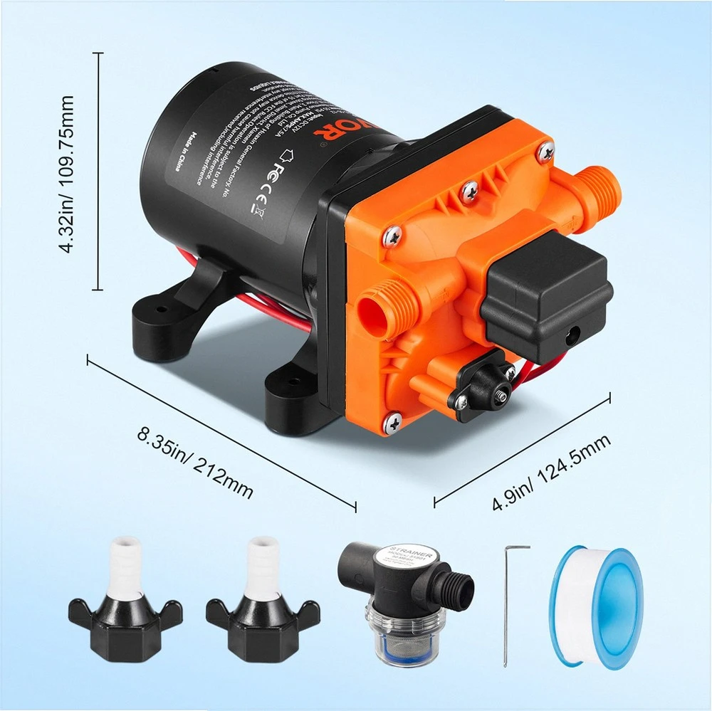 VEVOR Vandens diafragminis siurblys, 13,25 litro, 55 PSI (40-80 PSI)