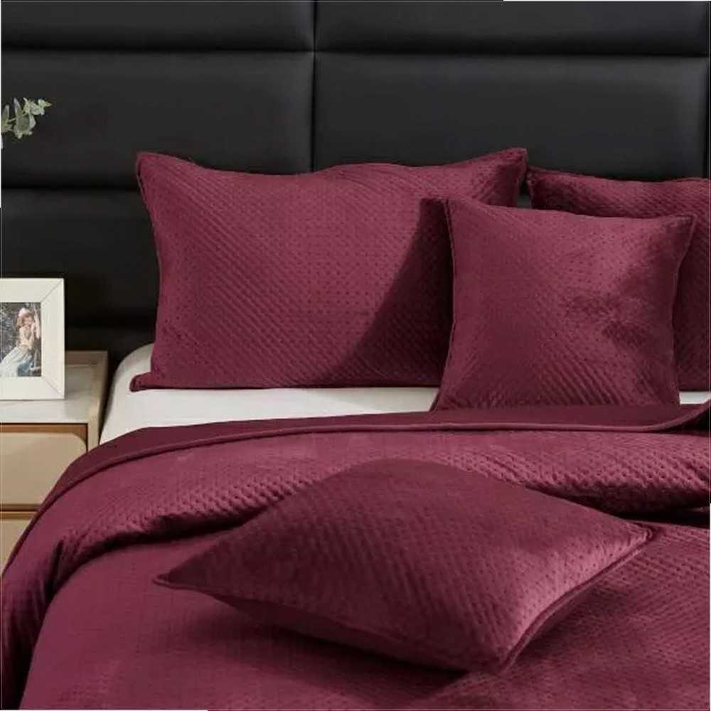 Velvetinis pledas, 240x220 cm, bordo geometrinis pledas, dekoratyvinė lovatiesė, švelnus pledas, modernus miegamojo dekoras, sofa