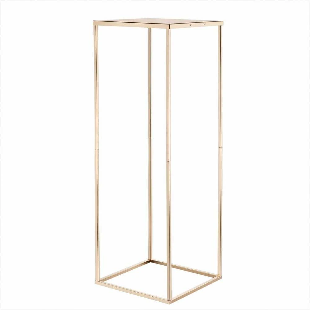 Vestuvinis stovas gėlėms, auksinis stačiakampis stovas renginiams, 10 vnt. 80 cm gėlių kolonos stovas, universalus stalo dekoracijos laikiklis