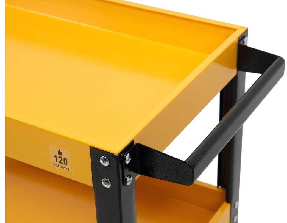 Vežimėlis įrankiams 3 lentynos, plieno, 120kg, metalinis, mobilus įrankių vežimėlis
