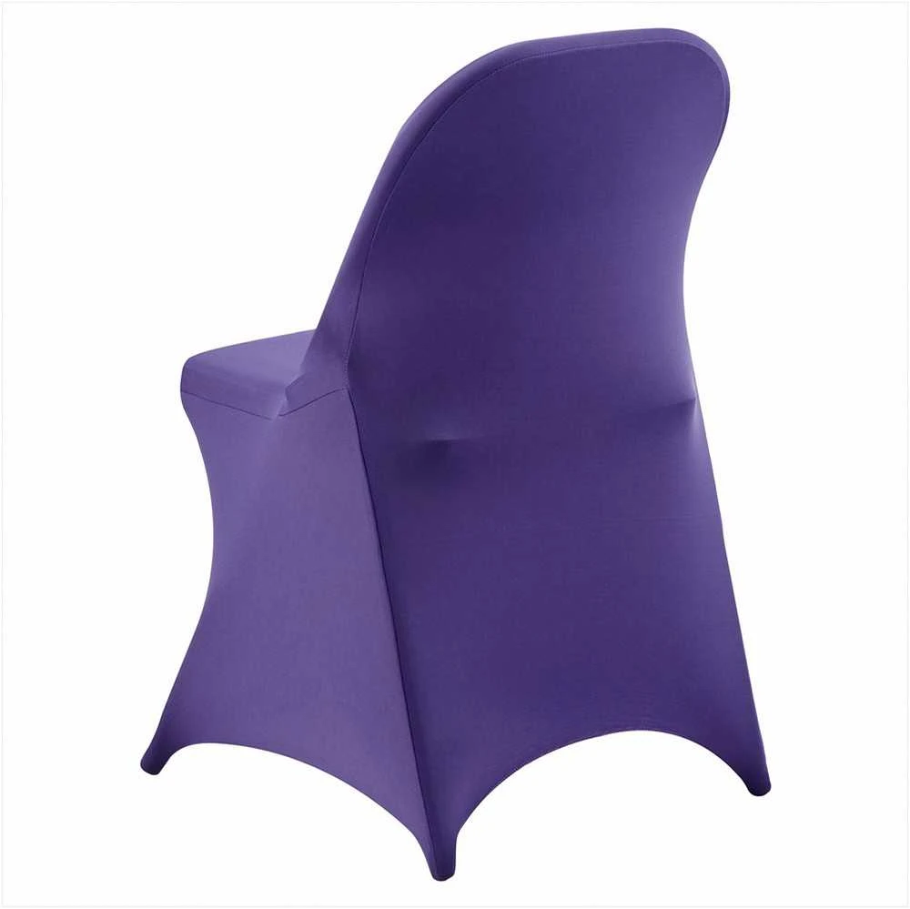 Violetiniai tamprūs spandekso kėdžių užvalkalai vestuvinėms ir banketinėms kėdėms, 50 vnt. komplektas, didelio elastingumo, daugkartinio naudojimo, violetiniai kėdžių užvalkalai, banketinių kėdžių užvalkalai, renginių kėdžių apsaugos