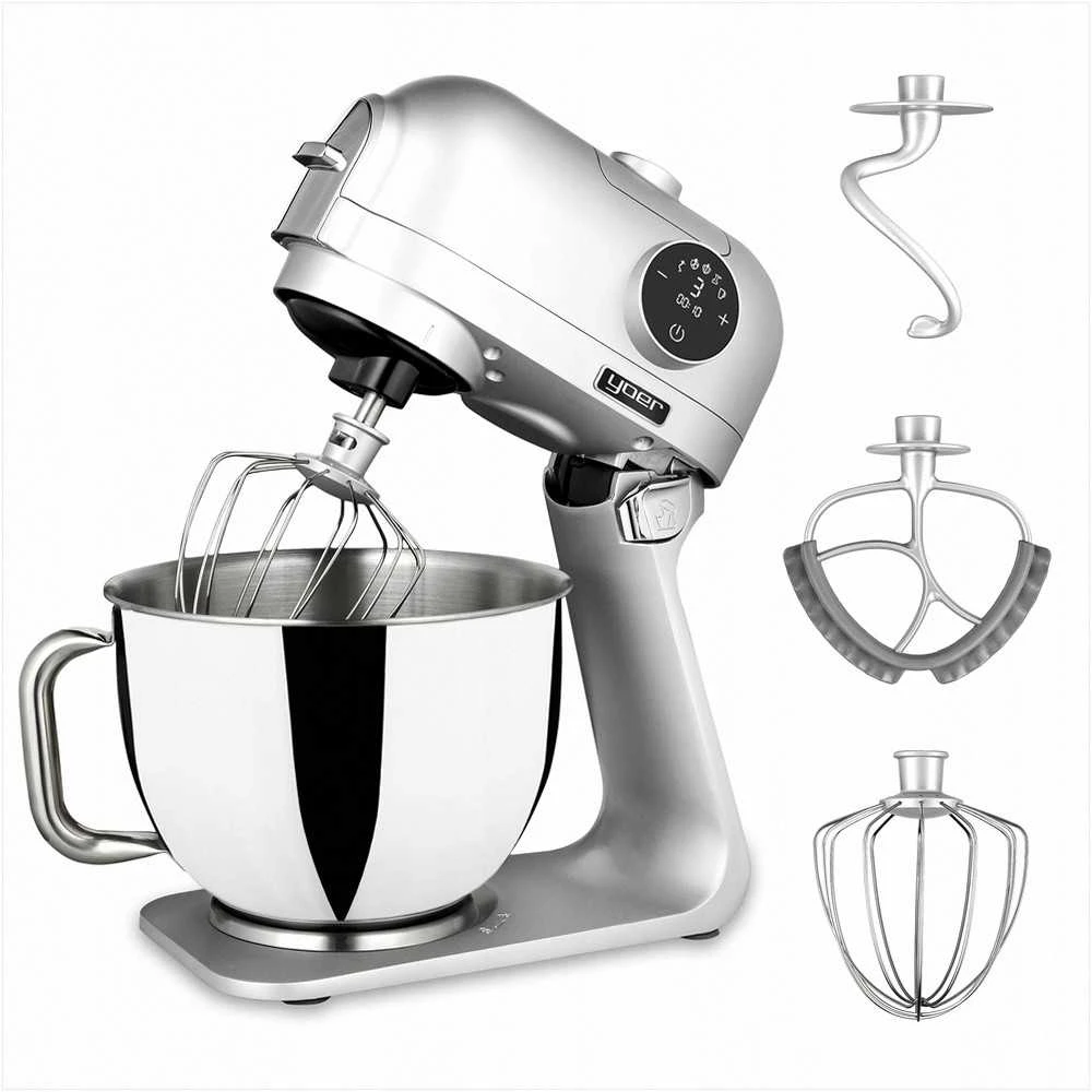Virtuvinis kombainas Planetinis virtuvės kombainas 2200W, daugiafunkcis maisto smulkintuvas su 7 greičiais, 5.5L dubuo, 39 priedai, planetinis mikseris, virtuvės robotas 2200W, tešlos minkytuvas