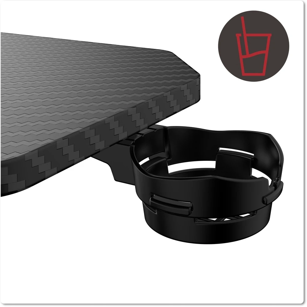 Žaidimų stalas 140 cm su kilimėliu, puodelio laikikliu, ausinių kabliu, juodas kompiuterio stalas, ergonomiška žaidimų stotis, PC stalas, konsolės stalas