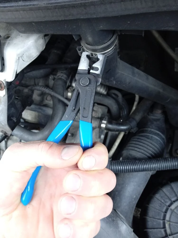Žarnų spaustukų replių rinkinys, automobiliams ir dirbtuvėms, sukamieji žandikauliai, trosu valdomos replės, 18-54 mm žarnų spaustukų nuėmimo įrankis