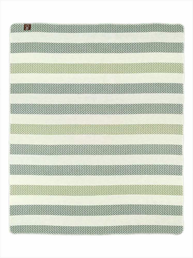 Zigzagų rašto žalias pledas, 165x200 cm, nertas kraštas, medvilnės ir akrilo mišinys, dvipusis namų dekoras, minkštas užklotas lovai